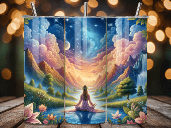Download Spiritual Woman Meditating Tumbler Wrap - Spiritual woman Collection
