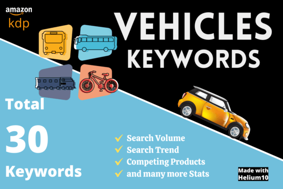Download Vehicles Keyword List for Amazon Kdp - Amazon kdp Collection
